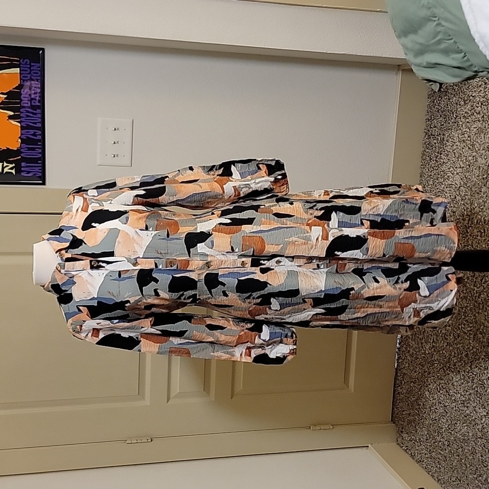 Nine West Multicolor Long Sleeve Dress